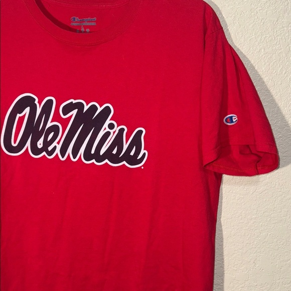 Champion Ole Miss Rebels Red Short Sleeve T-Shirt Size-Large - Picture 3 of 5